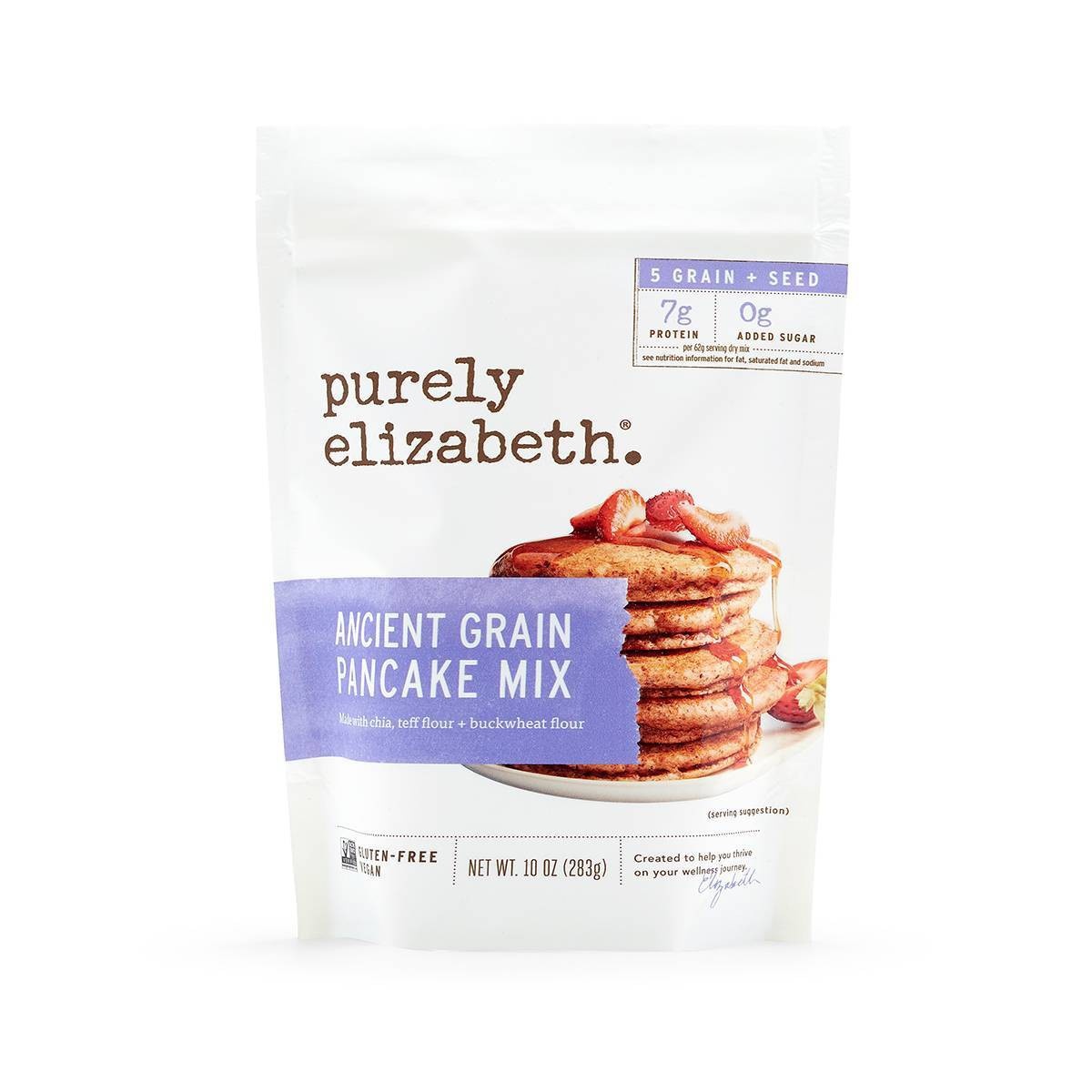 slide 1 of 3, Purely Elizabeth Ancient Grain Pancake Mix, 10 oz