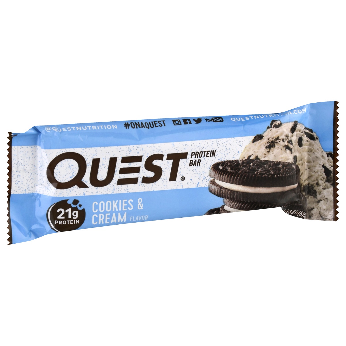 slide 2 of 10, Quest Protein Bar Cookies And Cream, 2.12 oz