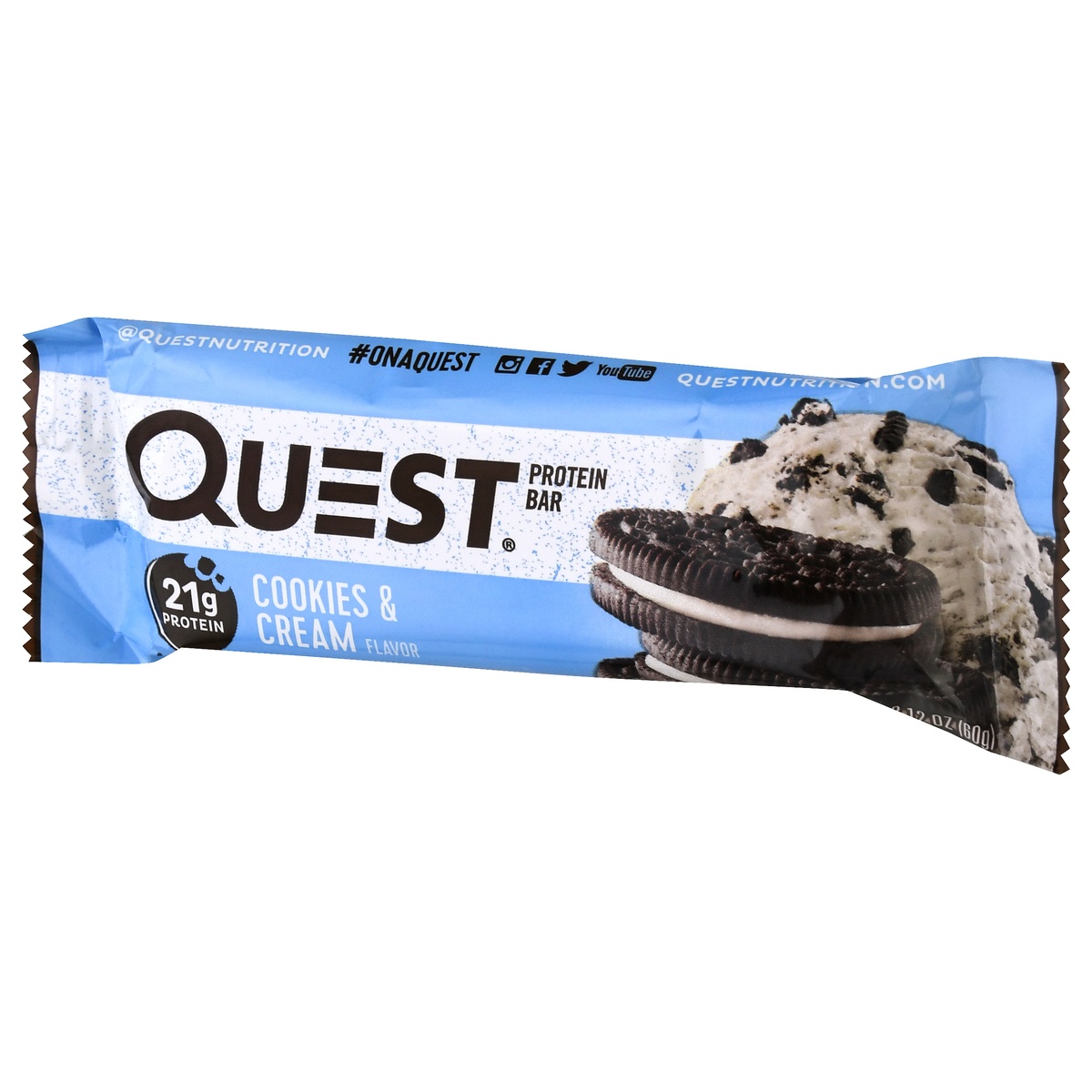 slide 3 of 10, Quest Protein Bar Cookies And Cream, 2.12 oz