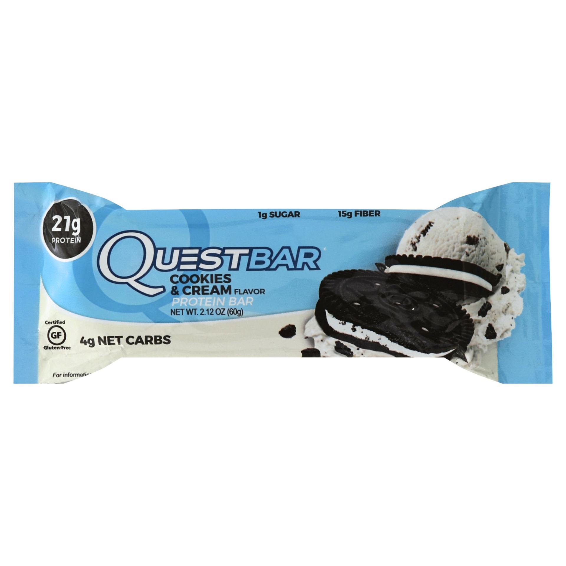 slide 1 of 10, Quest Protein Bar Cookies And Cream, 2.12 oz