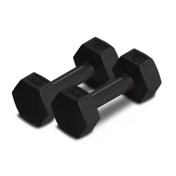 RBX Rubber 5 Lbs. Hex Dumbbell, 2-Pack