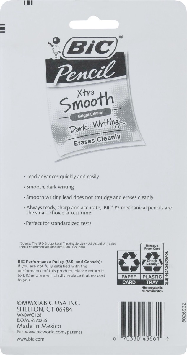 slide 7 of 11, BIC No. 2 0.7 mm Xtra Smooth Mechanical Pencil 15 ea, 15 ea