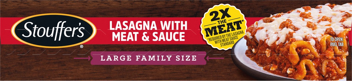 slide 4 of 7, Stouffer's Family Size Frozen Lasagna with Meat & Sauce - 57oz, 57 oz