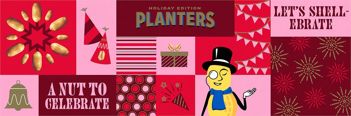 slide 5 of 10, Planters Holiday Edition Trio Pack Cocktail, Honey Roasted & Sweet 'n Crunchy Peanuts Variety Pack 3 ct Cans, 2.13 lb