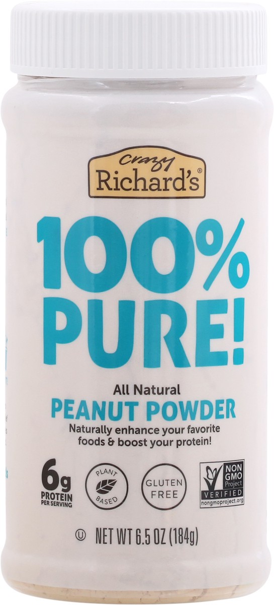 slide 5 of 9, Crazy Richard's 100% Pure All Natural Peanut Powder 6.5 oz, 6.5 oz