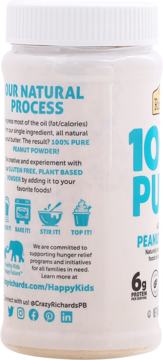 slide 3 of 9, Crazy Richard's 100% Pure All Natural Peanut Powder 6.5 oz, 6.5 oz