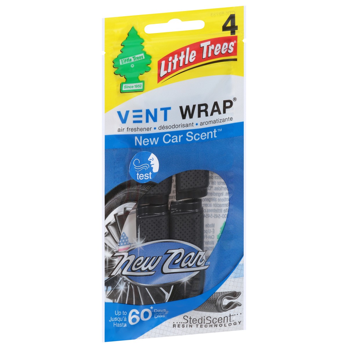 slide 3 of 9, Little Trees Vent Wrap New Car Air Freshener 4 Each, 4 ct