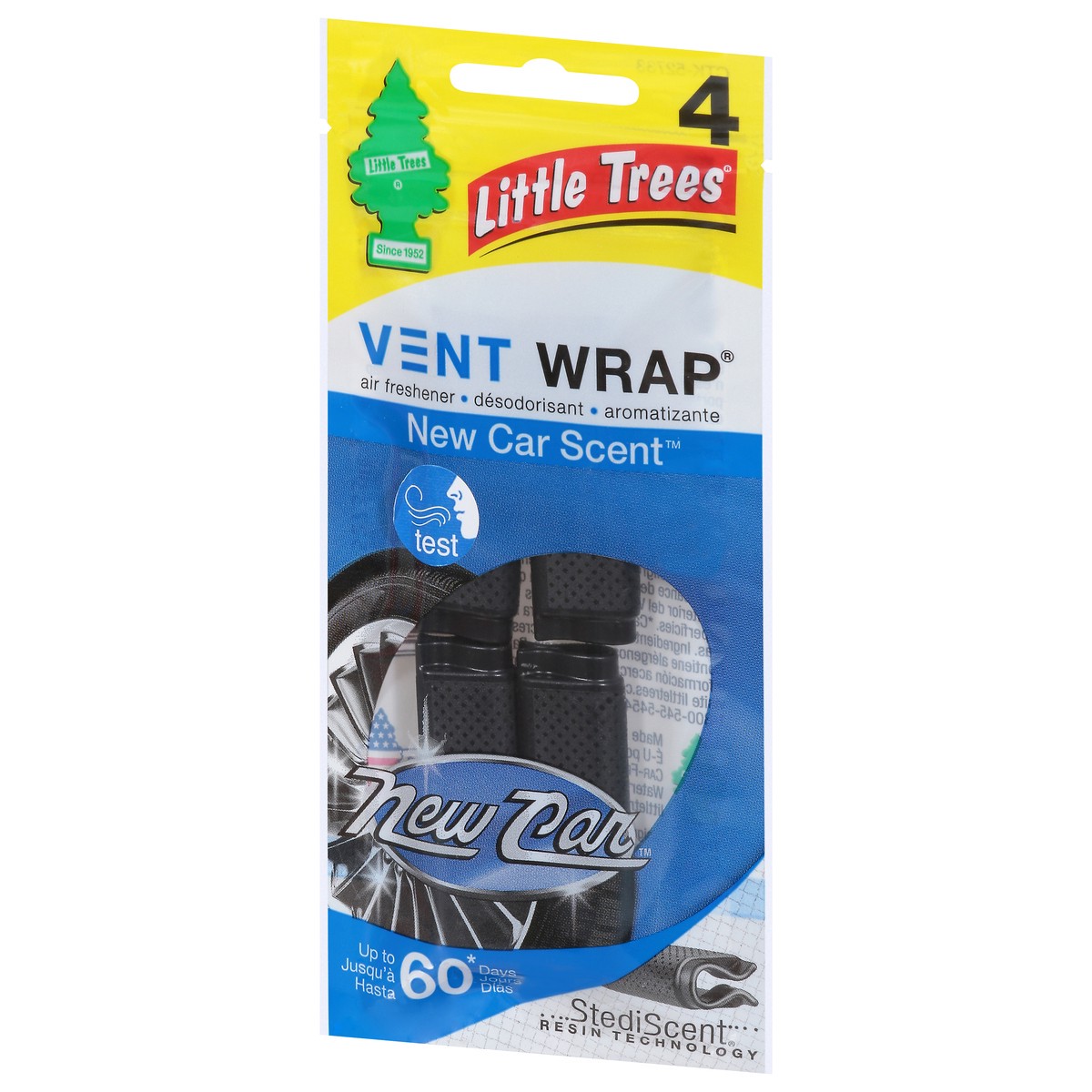 slide 6 of 9, Little Trees Vent Wrap New Car Air Freshener 4 Each, 4 ct