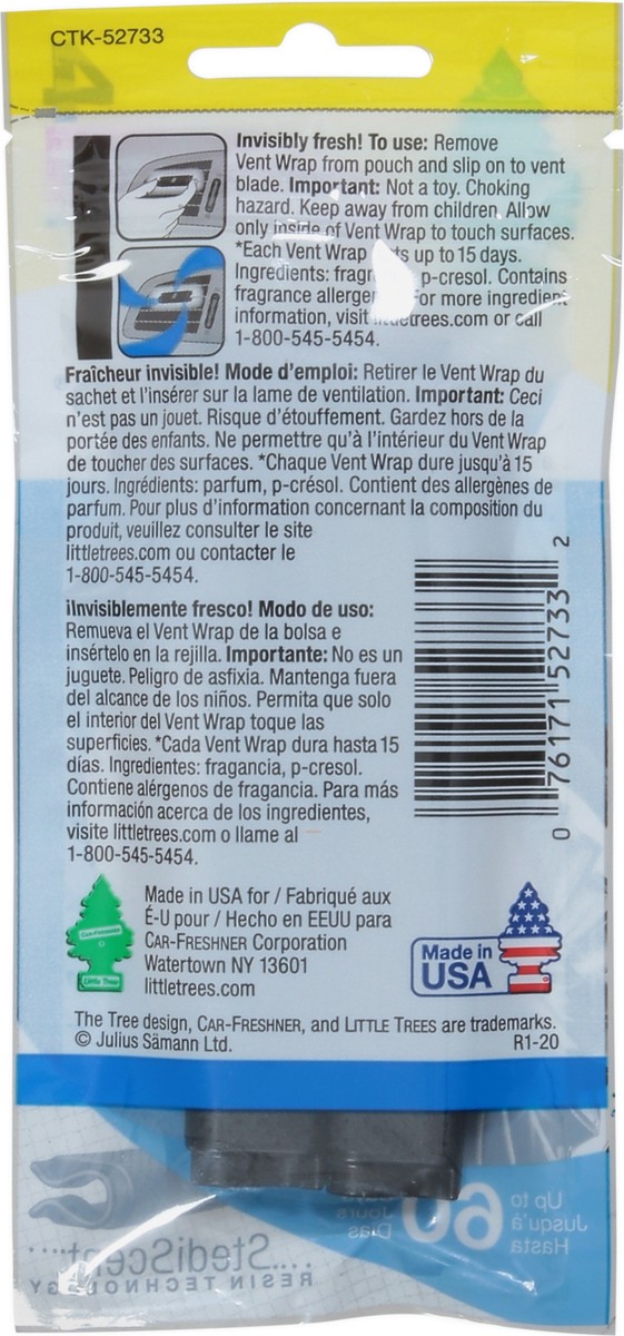 slide 8 of 9, Little Trees Vent Wrap New Car Air Freshener 4 Each, 4 ct