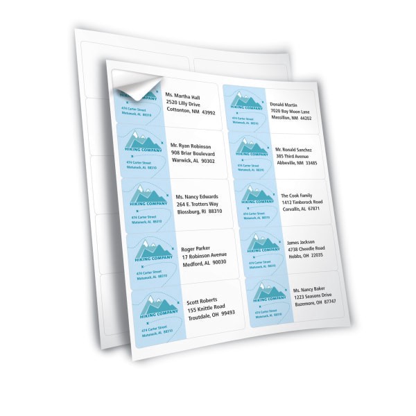 slide 2 of 3, Office Depot Brand Inkjet/Laser Shipping Labels, Rectangle, 2"" X 4"", White, Pack Of 2500, 2500 ct