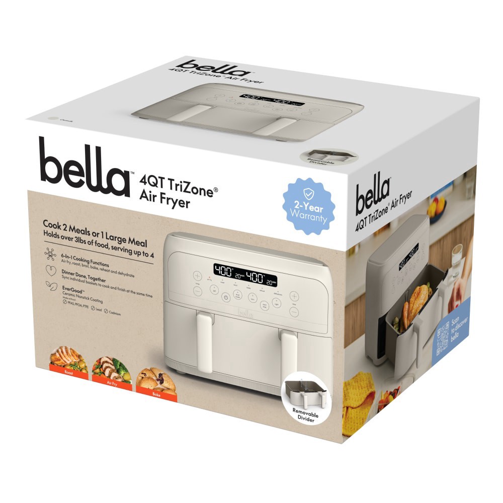 slide 2 of 4, Bella® 4 Quart Mini Flex Basket Air Fryer, 4 qt