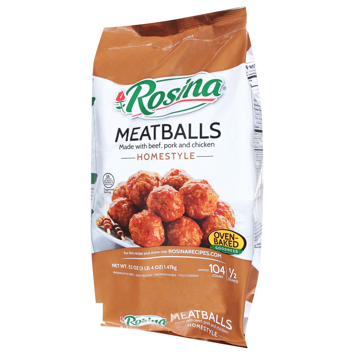 slide 9 of 12, Rosina Homestyle Meatballs Party Pack! 52 oz, 52 oz