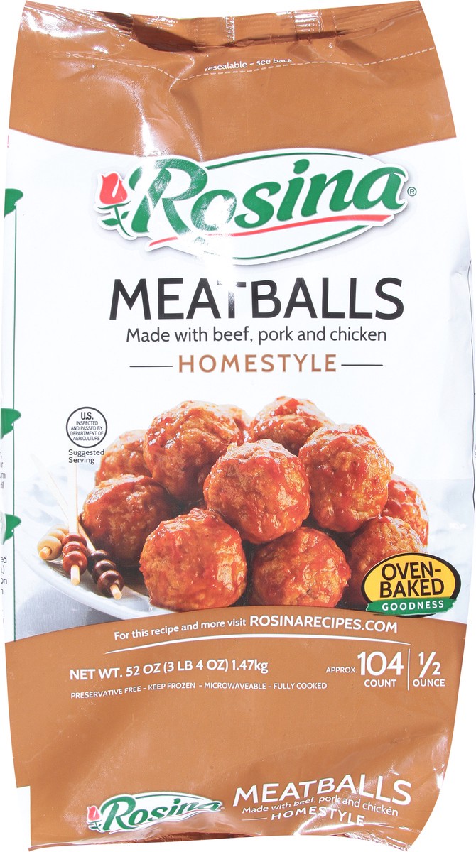 slide 3 of 12, Rosina Homestyle Meatballs Party Pack! 52 oz, 52 oz