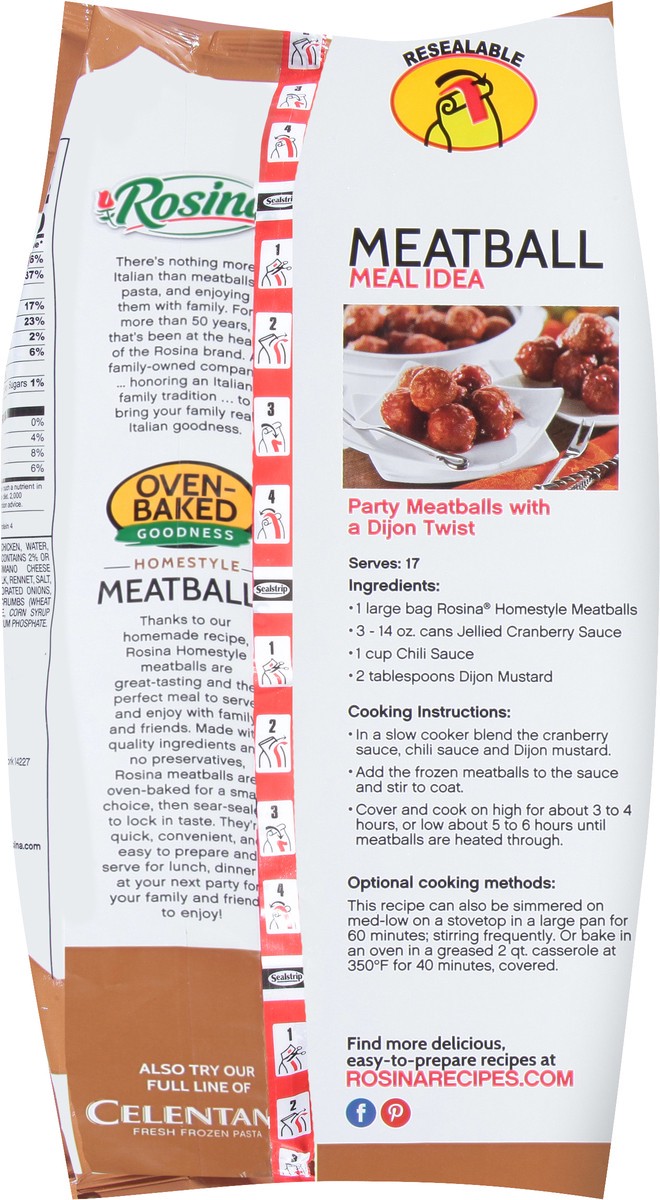slide 10 of 12, Rosina Homestyle Meatballs Party Pack! 52 oz, 52 oz