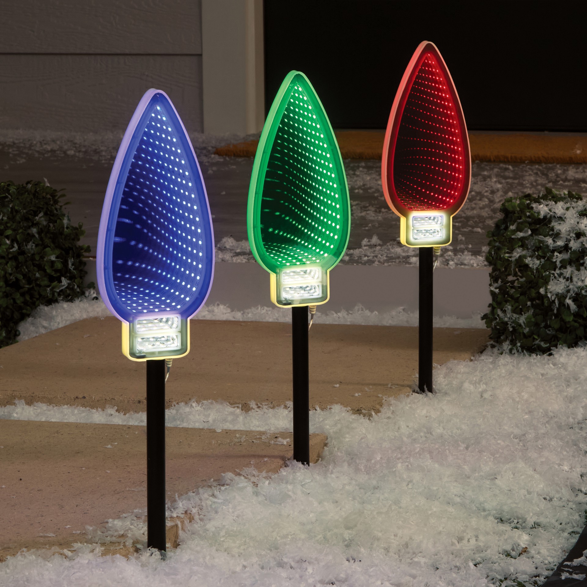 slide 4 of 4, Multicolor Led Bulb Pathway Markers By Ashland, 3.2 ft