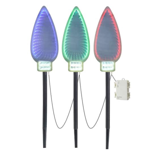 slide 1 of 4, Multicolor Led Bulb Pathway Markers By Ashland, 3.2 ft