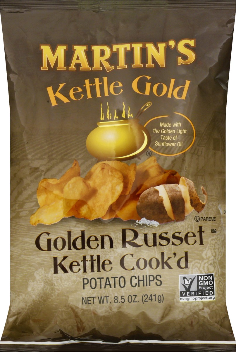 slide 8 of 13, Martin's Kettle Gold Kettle Cook'd Golden Russet Potato Chips 8.5 oz, 8.5 oz