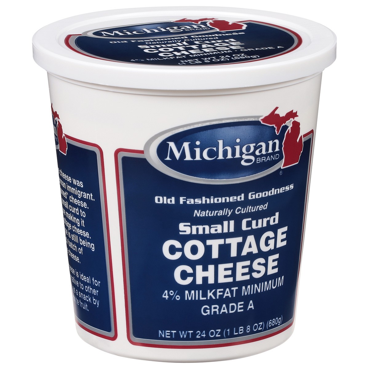 slide 2 of 9, Michigan Brand 4% Milkfat Small Curd Cottage Cheese, 24 oz