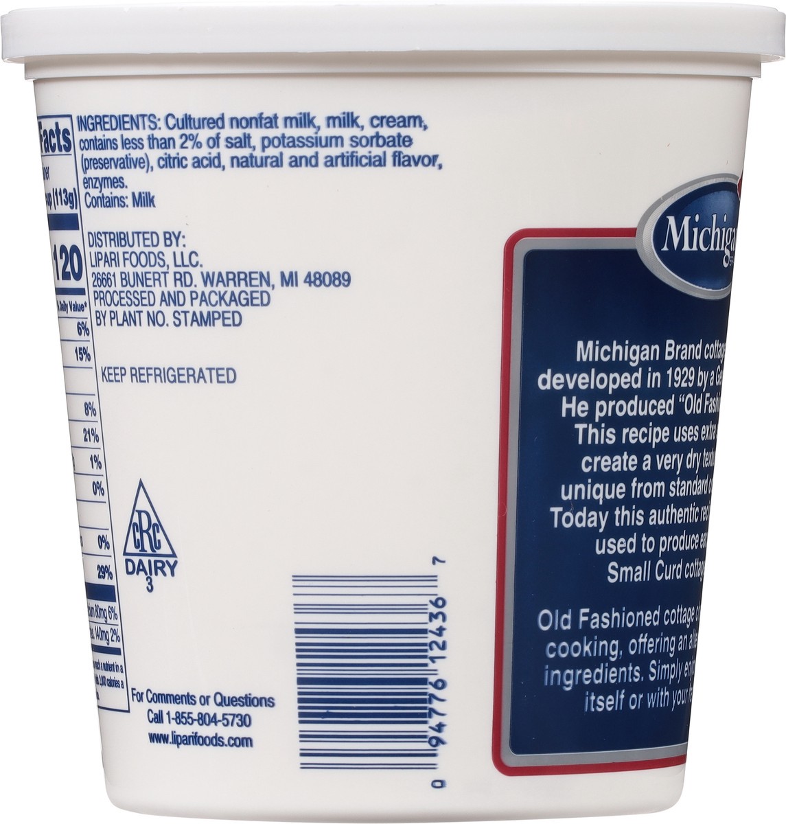 slide 5 of 9, Michigan Brand 4% Milkfat Small Curd Cottage Cheese, 24 oz