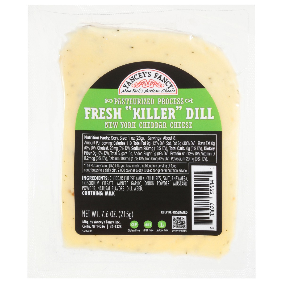 slide 1 of 13, Yancey's Fancy Fresh "Killer" Dill Cheese 7.6 oz, 7.6 oz