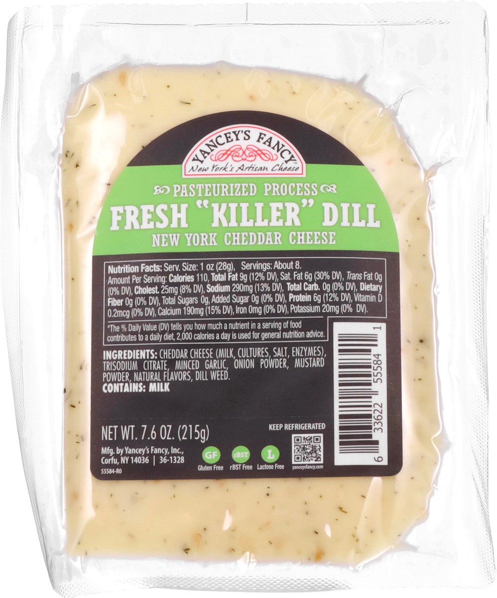 slide 11 of 13, Yancey's Fancy New York Cheddar Fresh Killer Dill Cheese 7.6 oz, 7.6 oz
