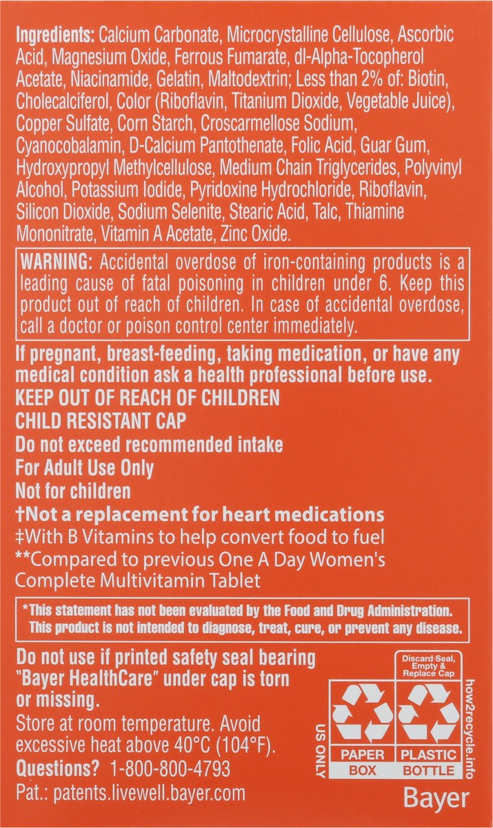 slide 5 of 9, ONE A DAY Women's Complete Tablets 60ct., 60 ct