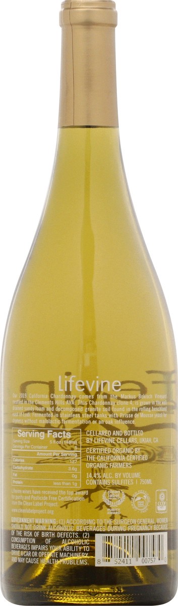 slide 5 of 9, Lifevine California Chardonnay 750 ml, 750 ml