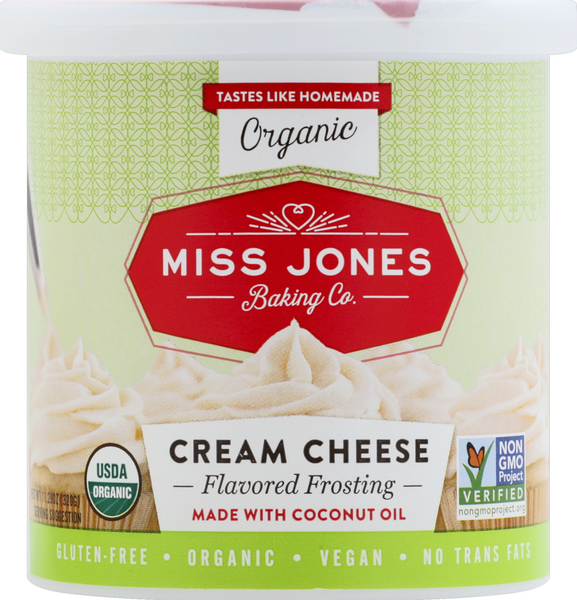 slide 1 of 1, Miss Jones Baking Co. Organic Cream Cheese Frosting with Coconut Oil 11.29 oz, 1 ct