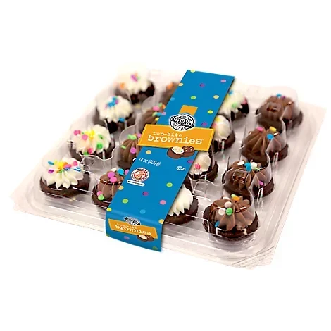 slide 1 of 1, two-bite White Frosting Brownies With Colored Sprinkles - 14 OZ, 14 oz
