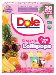 Dole Organic Lollipops Valentine Candy Box