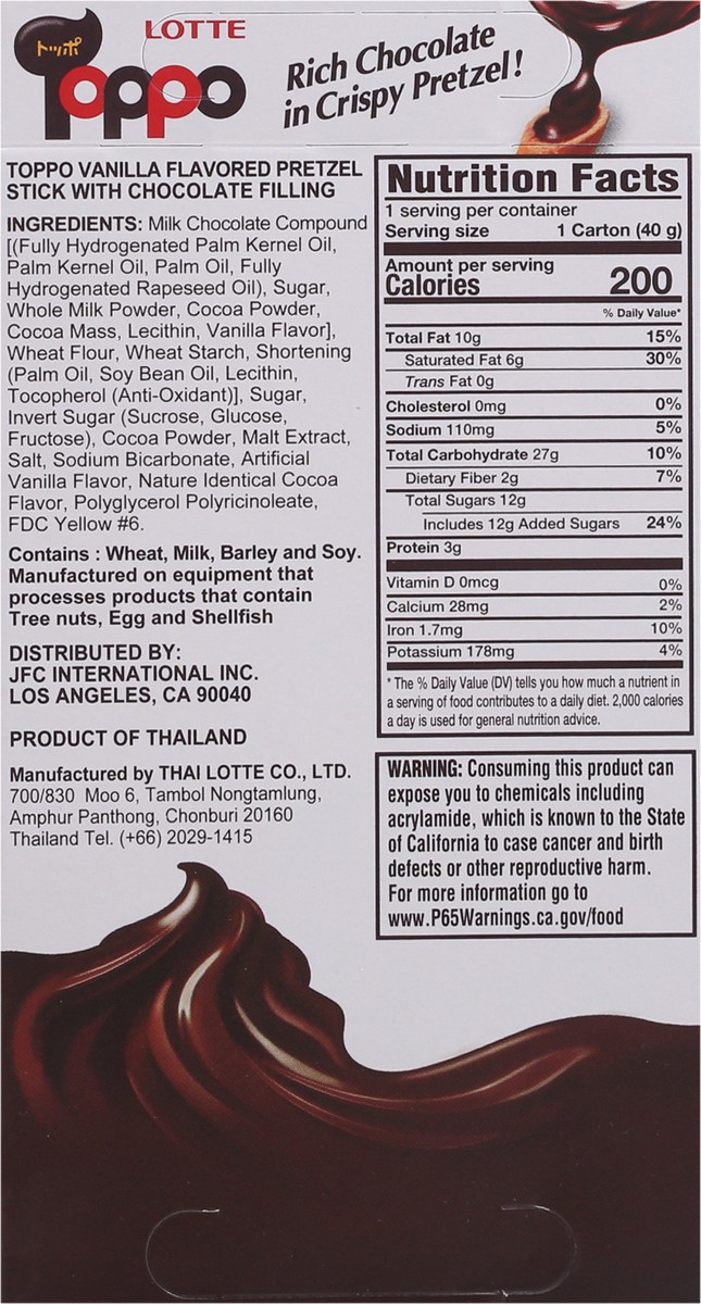 slide 5 of 9, Toppo Vanilla Chocolate Pretzel 1.41 oz Box, 1.41 oz