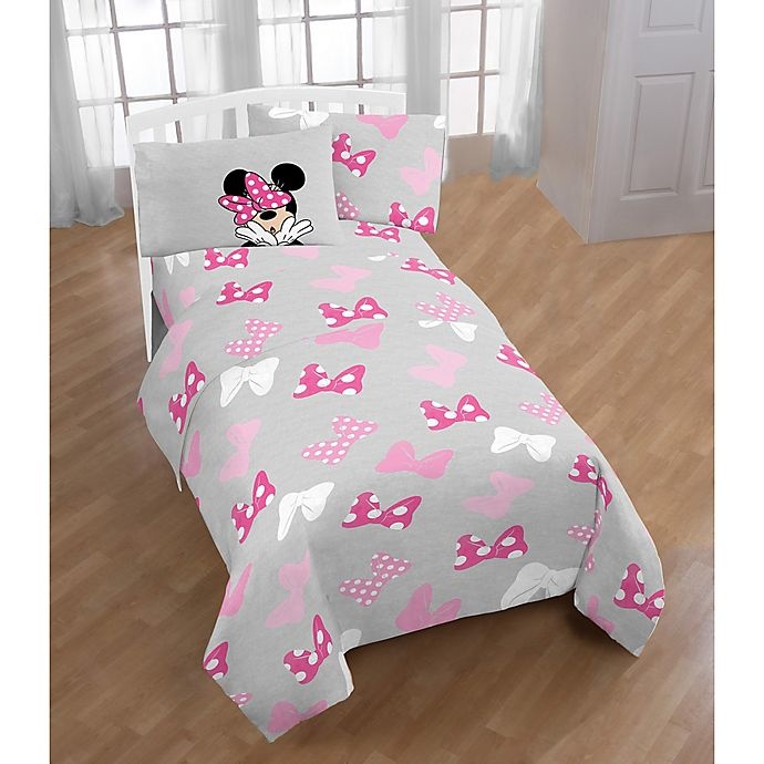 slide 1 of 1, Disney Minnie Mouse Full Sheet Set, 1 ct