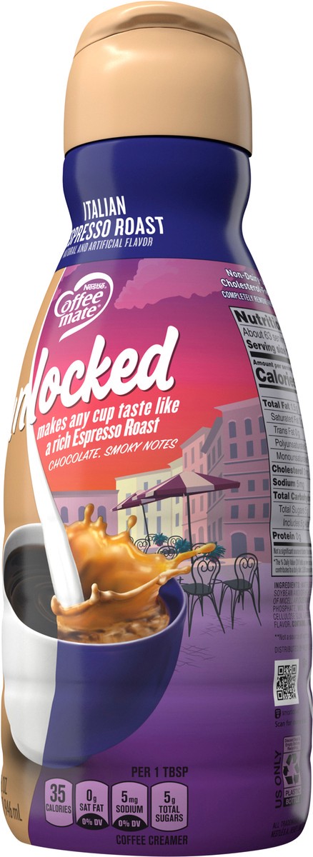 slide 6 of 7, Coffee mate Unlocked Italian Espresso Roast Liquid Coffee Creamer, 32 oz