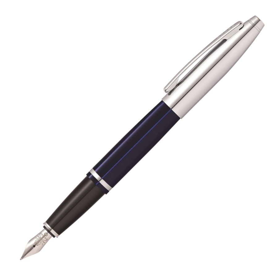 slide 2 of 2, Cross Calais Fountain Pen, Medium Point, Blue Barrel, Black Ink, 1 ct