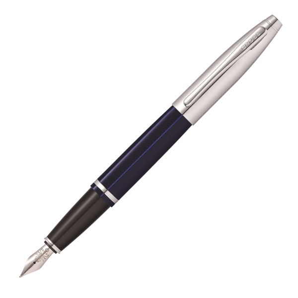 slide 1 of 2, Cross Calais Fountain Pen, Medium Point, Blue Barrel, Black Ink, 1 ct
