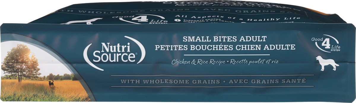 slide 4 of 15, NutriSource with Wholesome Grains Adult Small Bites Chicken & Rice Recipe Dog Food 12 lb, 12 lb