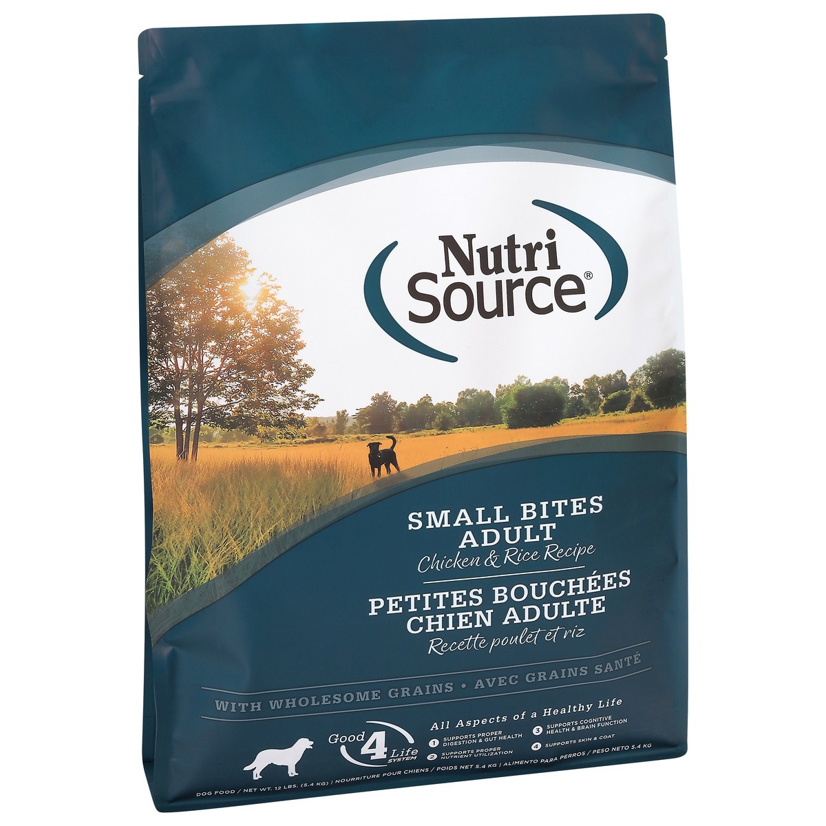 slide 5 of 15, NutriSource with Wholesome Grains Adult Small Bites Chicken & Rice Recipe Dog Food 12 lb, 12 lb