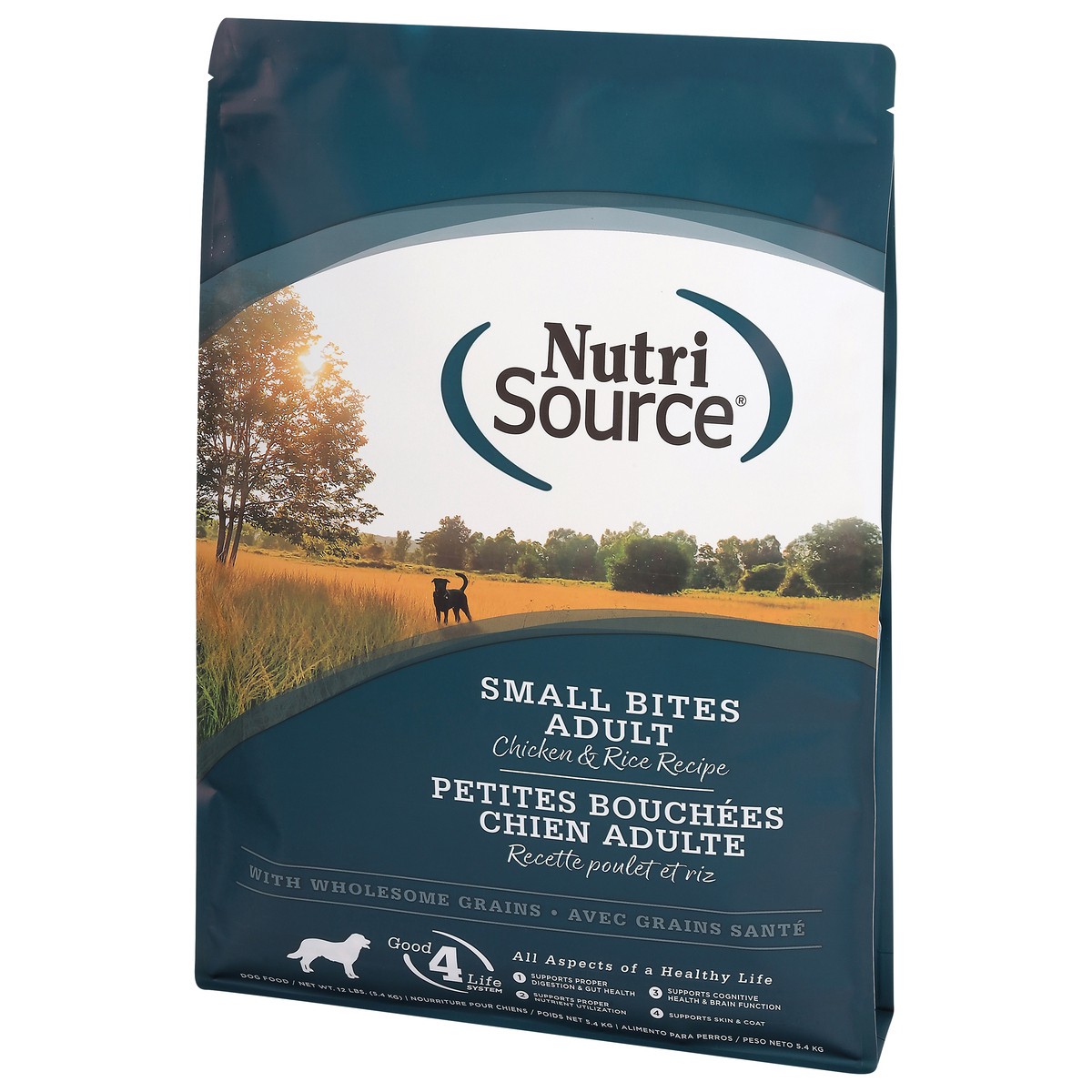 slide 12 of 15, NutriSource with Wholesome Grains Adult Small Bites Chicken & Rice Recipe Dog Food 12 lb, 12 lb