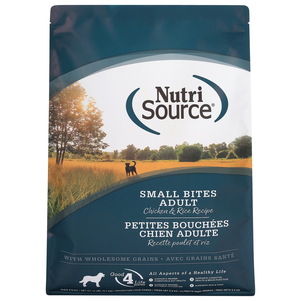 slide 9 of 15, NutriSource with Wholesome Grains Adult Small Bites Chicken & Rice Recipe Dog Food 12 lb, 12 lb