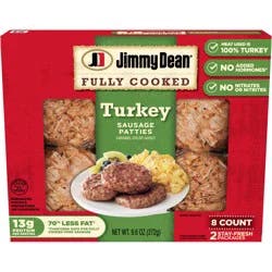Jimmy Dean® Fully Cooked Breakfast Turkey Sausage Patties, 8 Count