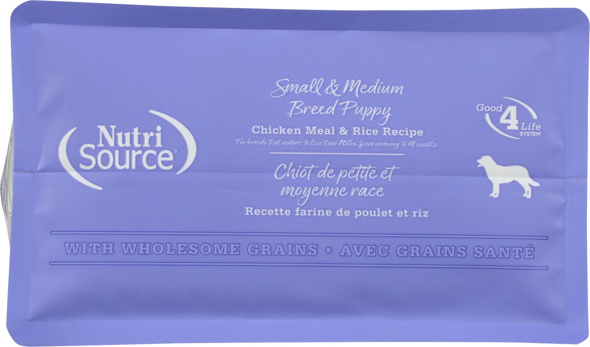 slide 6 of 15, NutriSource Small & Medium Breed Puppy Chicken Meal & Rice Recipe Dog Food 4 lb, 64 oz