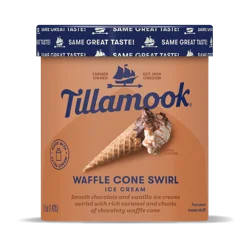 Tillamook Waffle Cone Swirl Ice Cream 1.5 qt
