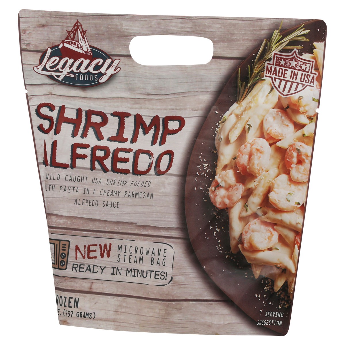 slide 12 of 14, Legacy Foods Shrimp Alfredo 26 oz, 26 oz