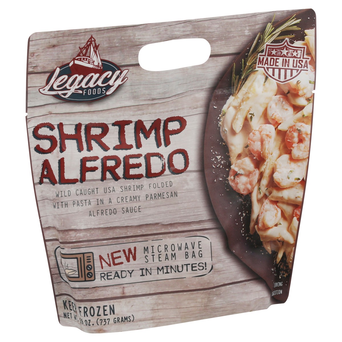 slide 11 of 14, Legacy Foods Shrimp Alfredo 26 oz, 26 oz