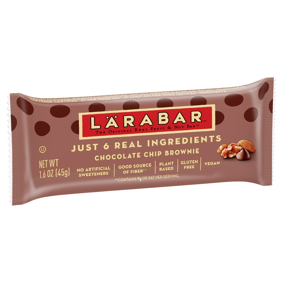 slide 2 of 10, LÄRABAR Fruit & Nut Food Bar - Chocolate Chip Brownie, 1.6 oz