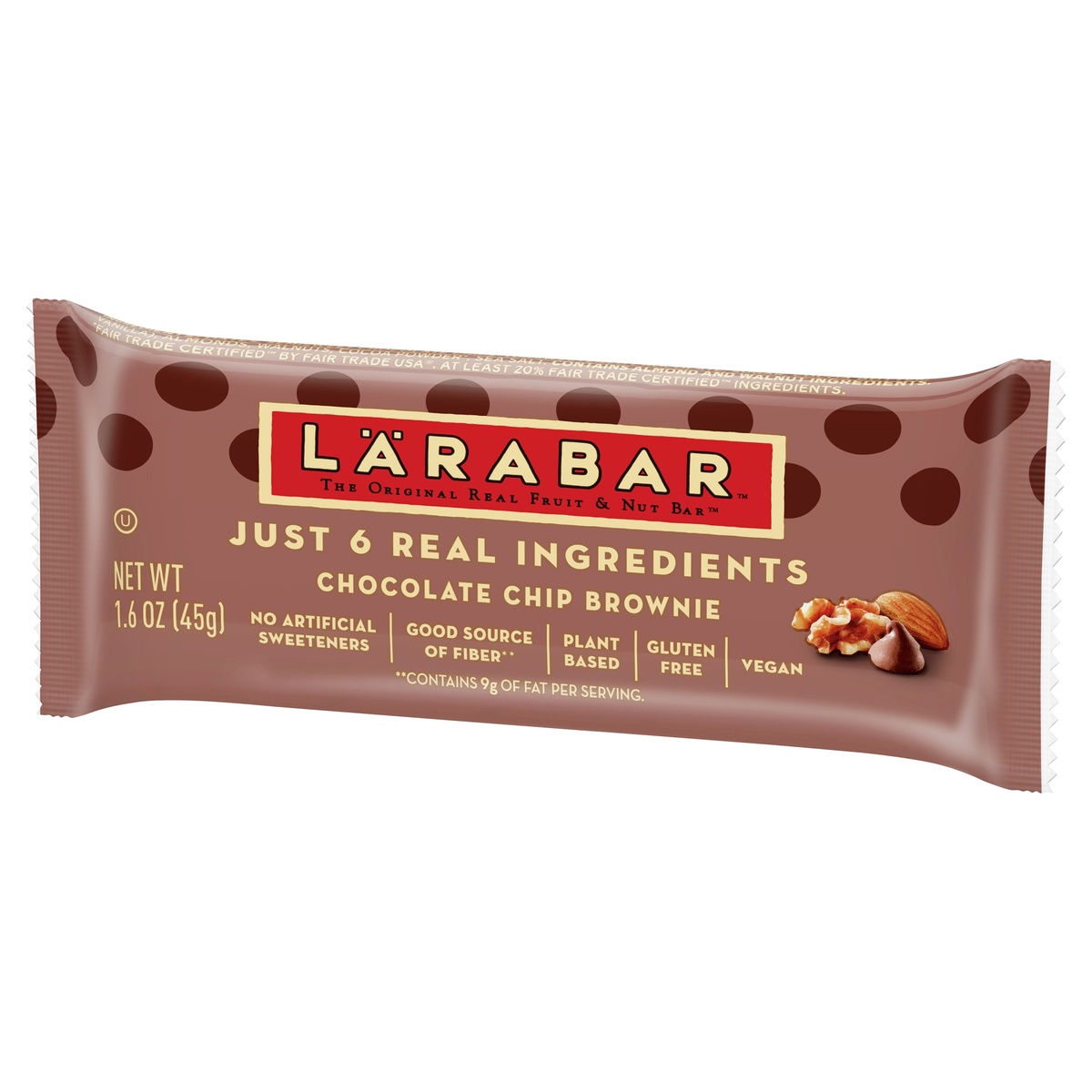 slide 3 of 10, LÄRABAR Fruit & Nut Food Bar - Chocolate Chip Brownie, 1.6 oz