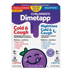 Dimetapp Cold & Cough/Nighttime Cold & Cough, Children''s, Grape Flavor, Value Pack