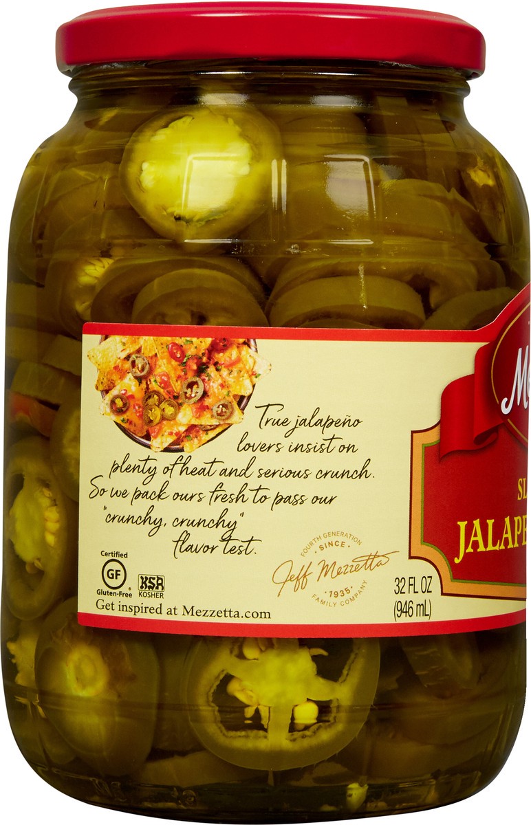 slide 6 of 7, Mezzetta Sliced Hot Jalapeño Peppers- 32 fl oz, 32 fl oz
