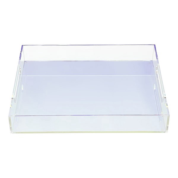 slide 3 of 4, Realspace® Opaline Acrylic Document Tray, 2-3/16""H x 11""W x 14""D, Clear/Iridescent, 1 ct