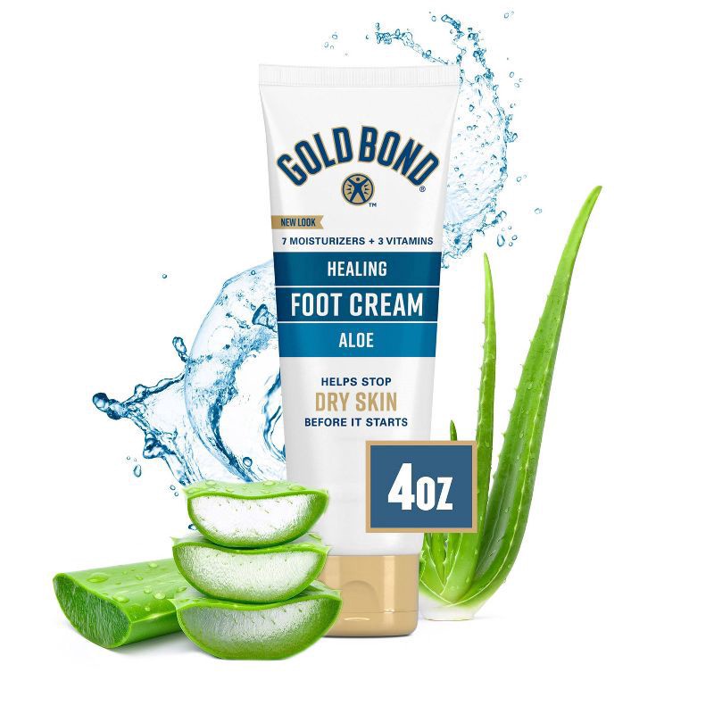 slide 1 of 5, Gold Bond Healing Foot Cream (4 Oz), 4 oz